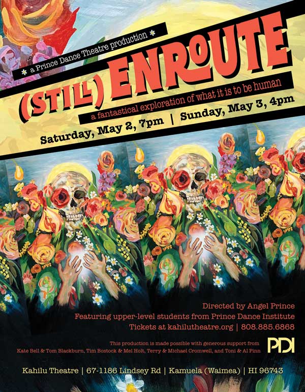 Poster for Prince Dance Theatre's production of (Still) Enroute at Kahilu Theatre
