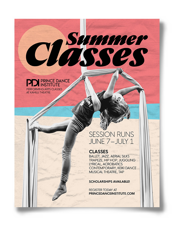 Poster for Prince Dance Institute's 2021 Summer Classes (8.5 x 11)